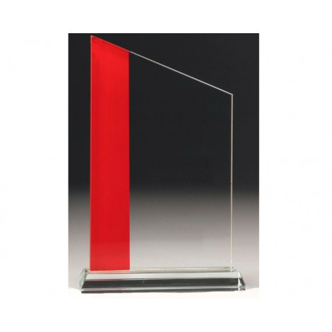 Red Stripe & Clear Glass 