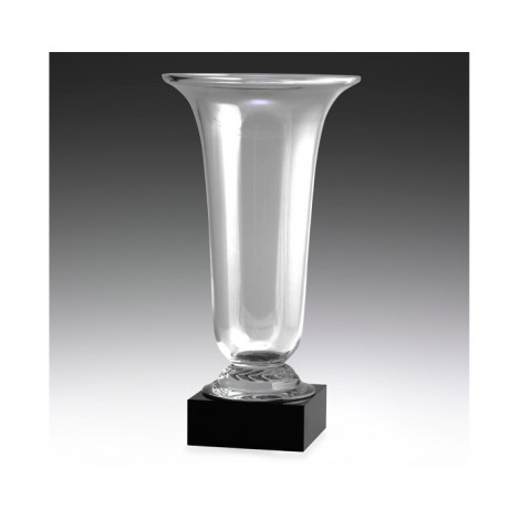 Glass Alpha Cup, on Black Base