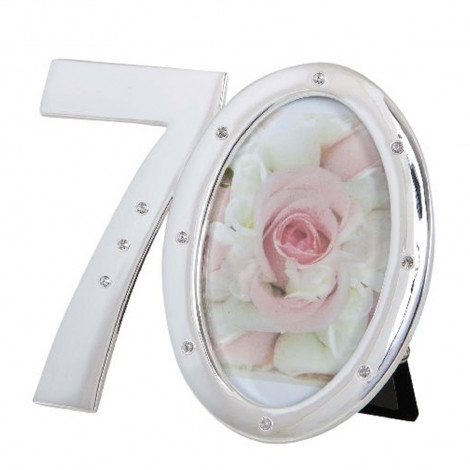 Number 70 Photo Frame with Diamontes