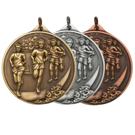 Cross Country Male Sculptured Medal