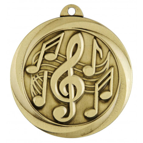 Music Medal Econo Sculptured Gold