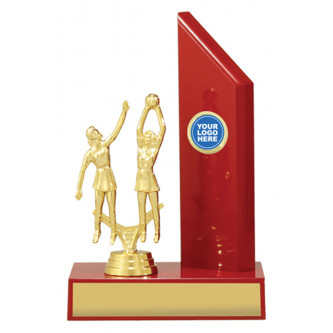 Netball Trophy, Gloss Red Wing