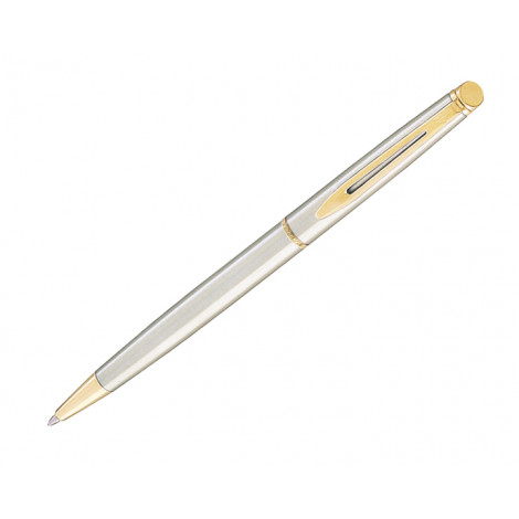 01. Waterman 'Hemisphere' Stainless Steel, Gold Trim Pen