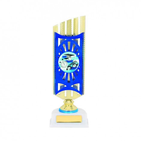 Swimming Blue Column Trophy