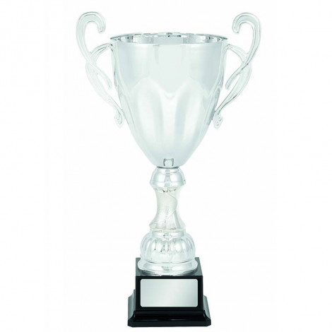 Silver Metal 'Flare' Presentation Cup on Base 