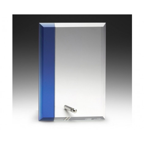 Inspire Glass Plaque with Blue Stripe 