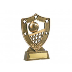 Volleyball Shield & Stars Resin Trophy