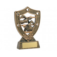 56. Large Swimming Shield Resin Trophy