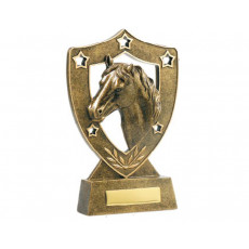 Horse Shield & Stars Resin Trophy