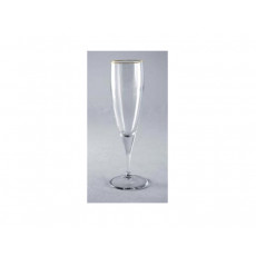 32. Circleware 'Biltmore' Champagne Flute with Gold Rim, 235ml