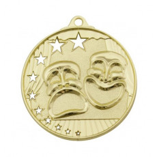 Drama Medal Sculptured Gold