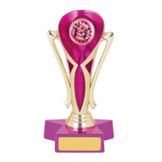 Cheerleading Trophy, Pink & Gold 