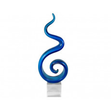 10. Coloured Glass 'Blue Flame' Award on Crystal Base