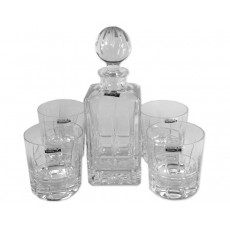 02. Torchlight Crystal Whisky Set, Decanter & 4 Whisky