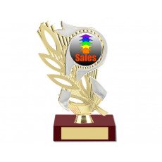 22. Sales Award Silver/Gold 2" Holder, Strawberry Base
