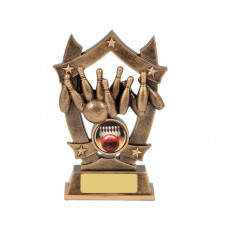 01. Small Tenpin Bowling Stars Resin Trophy