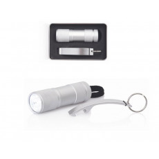 13. Aluminium LED Torch & Bottle Opener Keyring Set