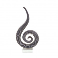 Coloured Glass Ornament B & W Base Clef in Reverse