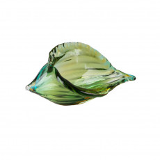 Coloured Glass Shell Harp Green