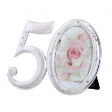 Number 50 Photo Frame with Diamontes