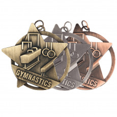 Gymnastics Star Sculptured Medal