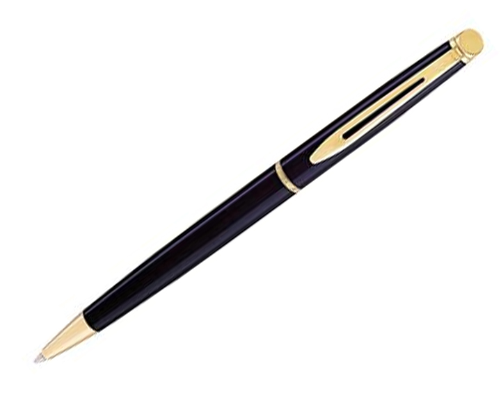 03. Waterman 'Hemisphere' Matte Black, Gold Trim Pen