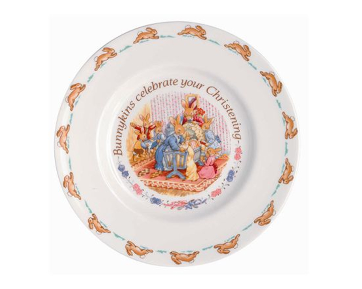 09. Royal Doulton Bunnykins Christening Plate, 20cm