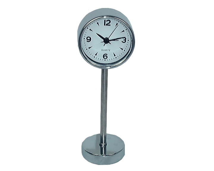 11. Standing Silver Quartz Mantel Clock
