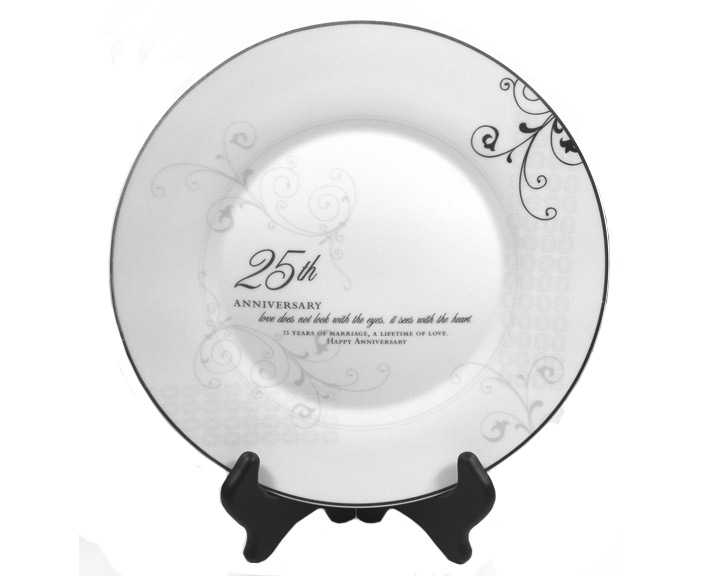 03. 25th Anniversary Ceramic Plate on Stand