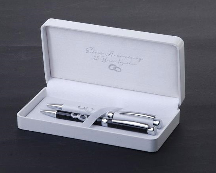 14. 25th Anniversary Pen Set, Gift Boxed