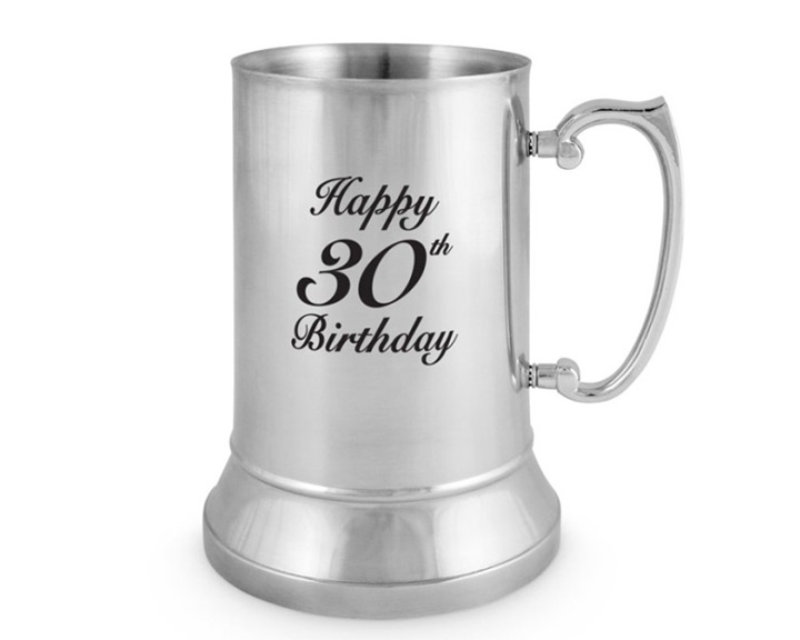 10. 30th Birthday Stainless Steel Mug, 18oz