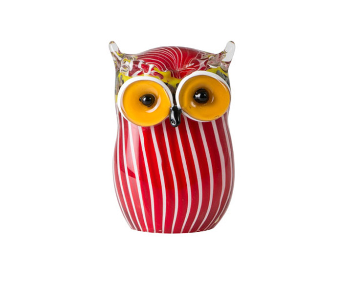 01. Zibo Coloured Glass 'Ninox' Owl