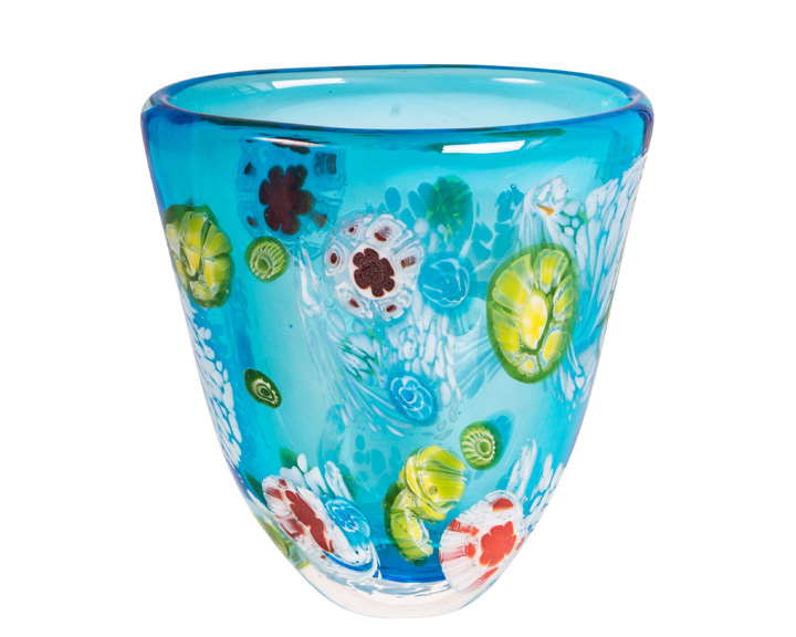 09. Zibo Coloured Glass \'Etang\' Vase