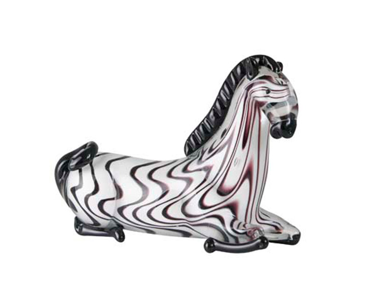 13. Zibo - Coloured Glass Animal Zebra