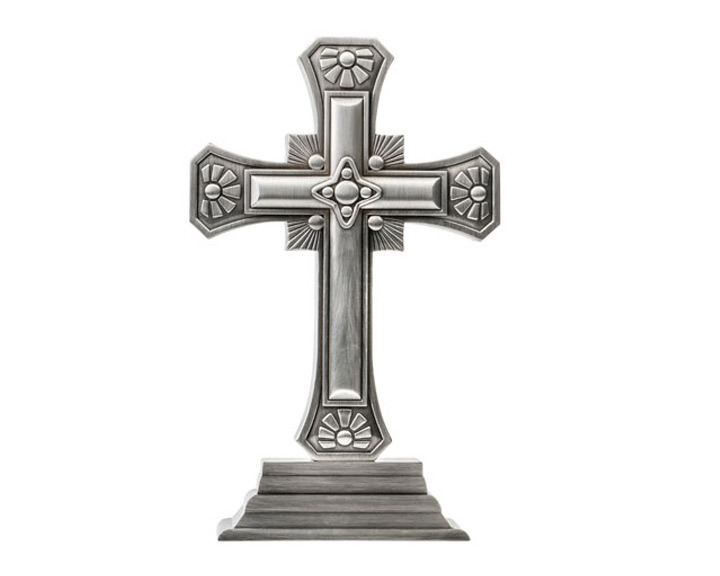 06. Religious Cross Pewter Finish