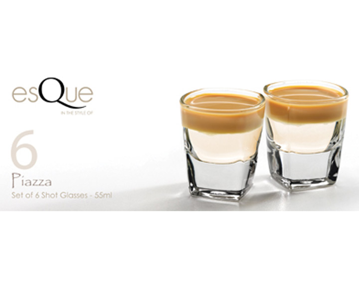 02. Esque 'Piazza' Shot Glasses, Set of 6
