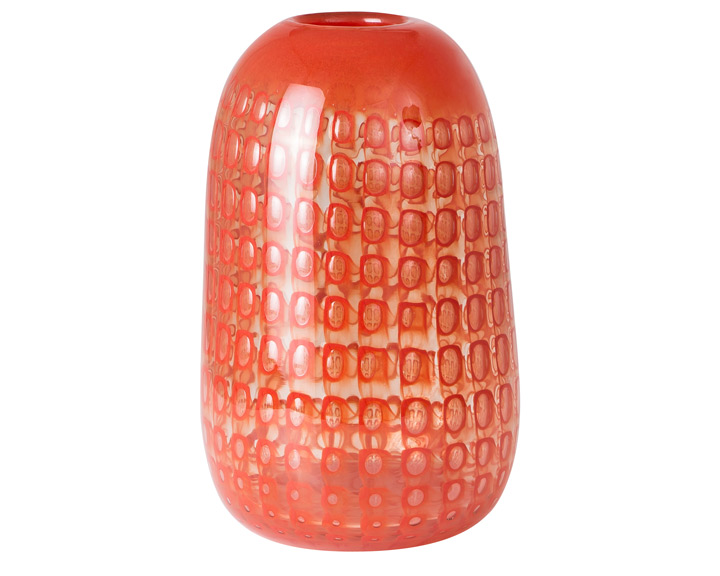23. Etna Glassware - 'Magnum' Orange/Red Vase